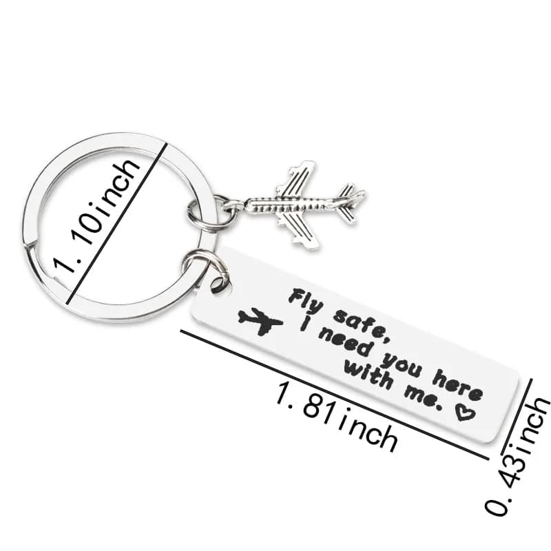 Kefley Fly Safe Keychain | Meaningful Pilot Gifts for Aviation Men thumbnail 7