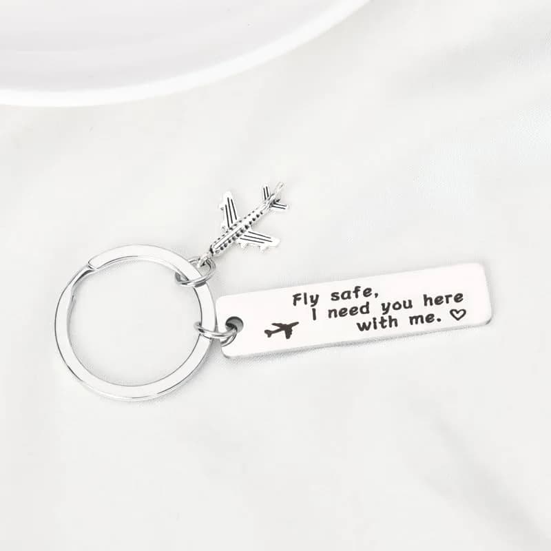 Kefley Fly Safe Keychain | Meaningful Pilot Gifts for Aviation Men thumbnail 2