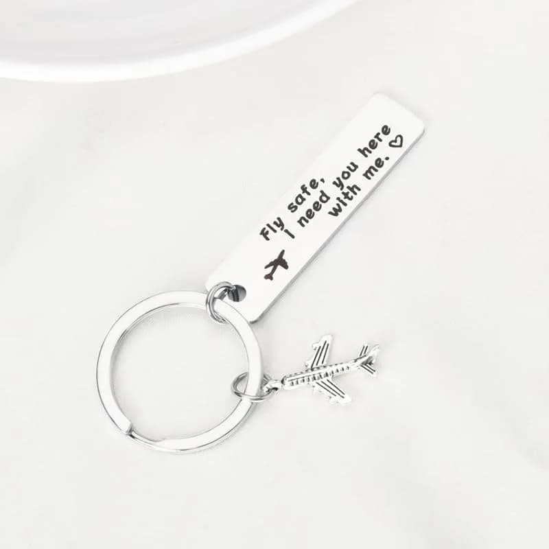 Kefley Fly Safe Keychain | Meaningful Pilot Gifts for Aviation Men thumbnail 3