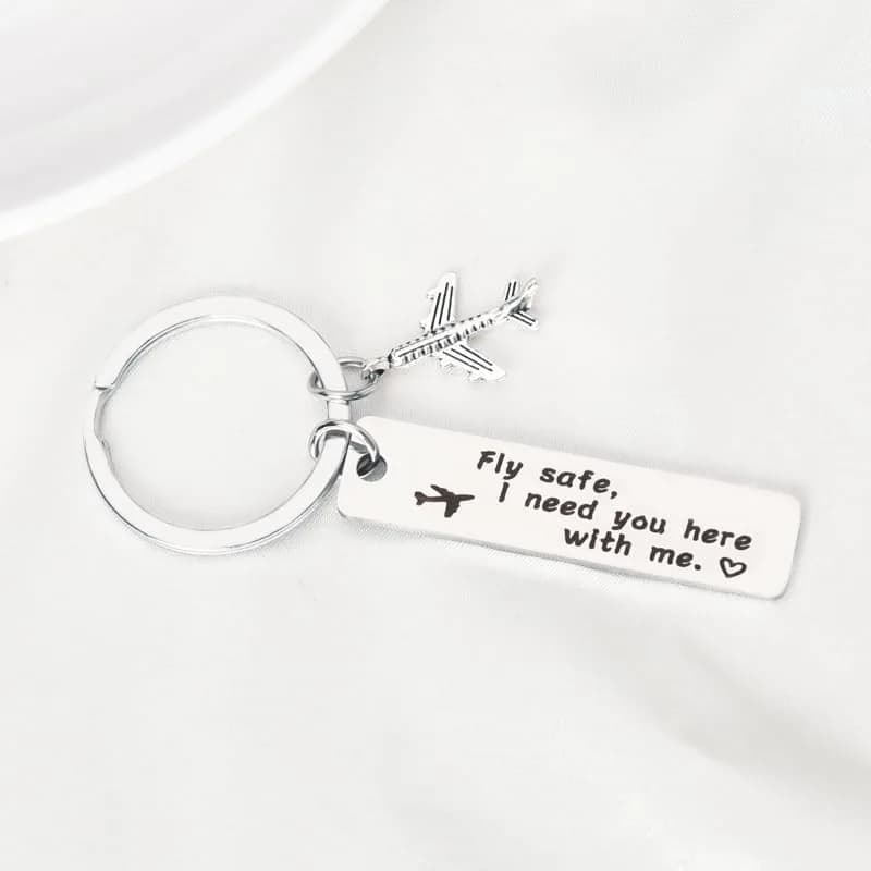 Kefley Fly Safe Keychain | Meaningful Pilot Gifts for Aviation Men thumbnail 4