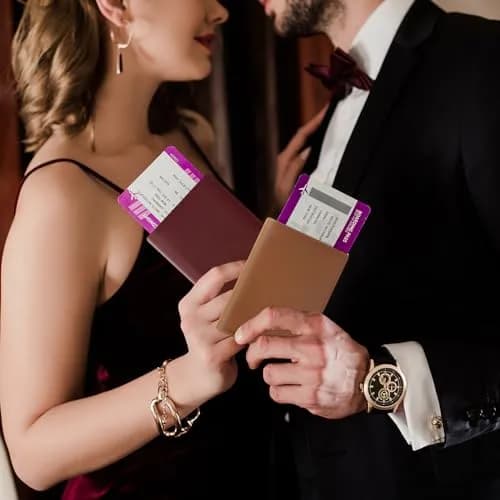 BAPHITY RFID Blocking Passport Holder Slim Travel Wallet for Women, Wine Red | Genuine Leather Multi-Slot Organizer thumbnail 5
