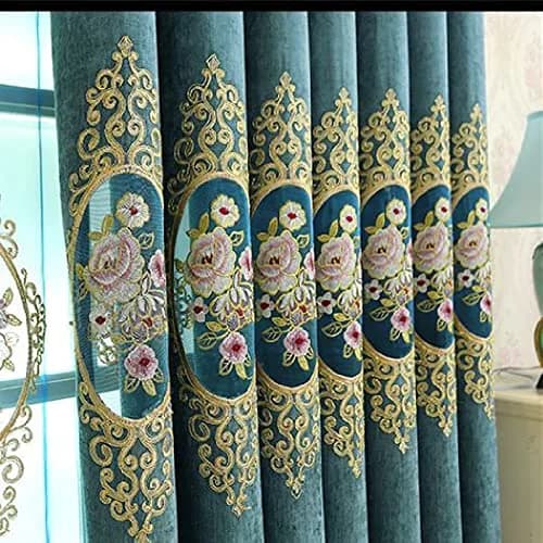 Amidoudou Luxury Jacquard Curtains 51x84 Inch | Semi-Blackout Noise-Reducing Drapes thumbnail 4
