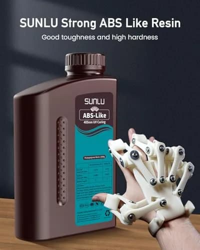 SUNLU ABS-Like 3D Printer Resin 2000g (70.55 oz) Dark Grey | High Precision Photopolymer for LCD/DLP/SLA Printers thumbnail 2