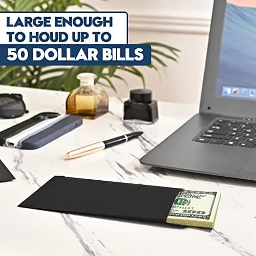 Swesara Cash Envelopes 100 Pack | Large Self-Adhesive Money Envelopes for Cash & Coins (6.7 x 3.5") thumbnail 3