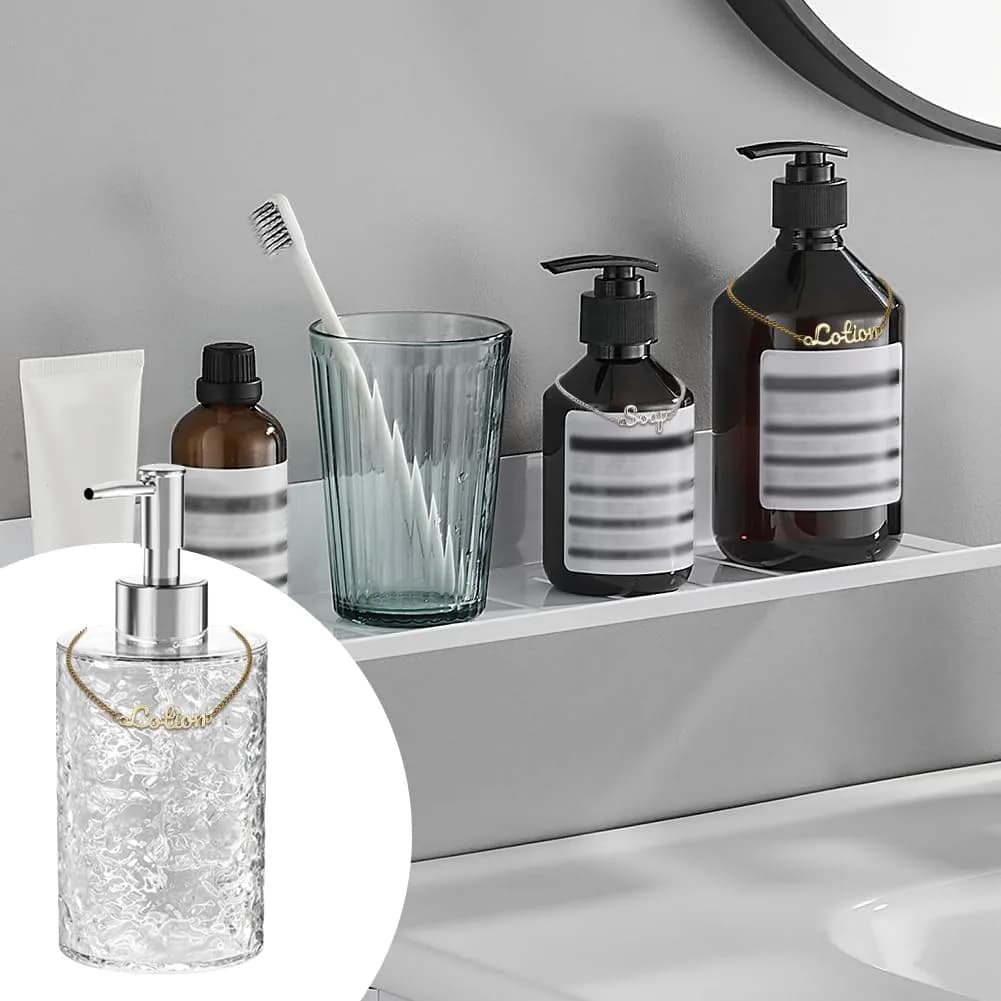 OLYCRAFT 4 Pcs Gold & Silver Soap Chain Labels | Set of 4 for Dispensers - view 5