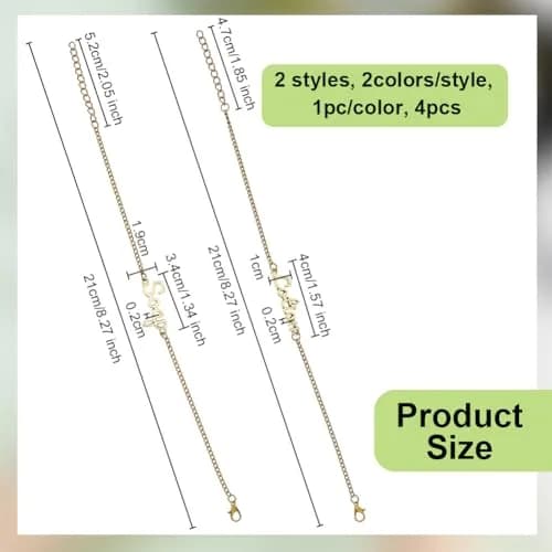 OLYCRAFT 4 Pcs Gold & Silver Soap Chain Labels | Set of 4 for Dispensers thumbnail 2