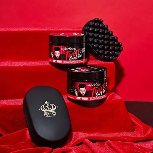 Red by Kiss Hair Brush & Twist Gel Set for Curly Hair | Nourishing & Durable Styling Tools thumbnail 7