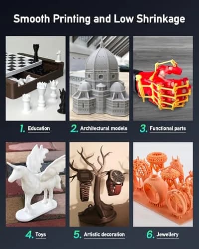 SUNLU ABS-Like 3D Printer Resin 2kg (4.4 lbs) Black | High Precision Photopolymer for LCD/DLP/SLA thumbnail 5
