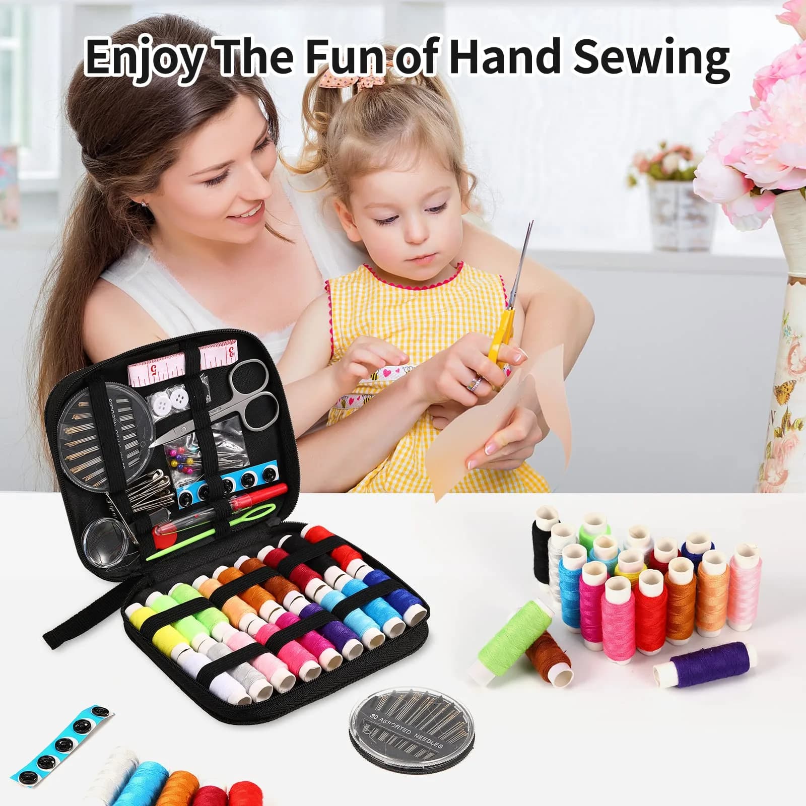 Marcoon Basic Sewing Kit - 18 Vibrant Colors Thread Included | All-in-One Repair Solution for Everyday Needs - view 6