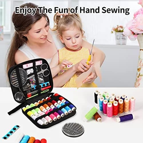Marcoon Basic Sewing Kit with 18 Colors Thread, Needles, Scissors & Accessories | All-in-One Repair Solution thumbnail 6