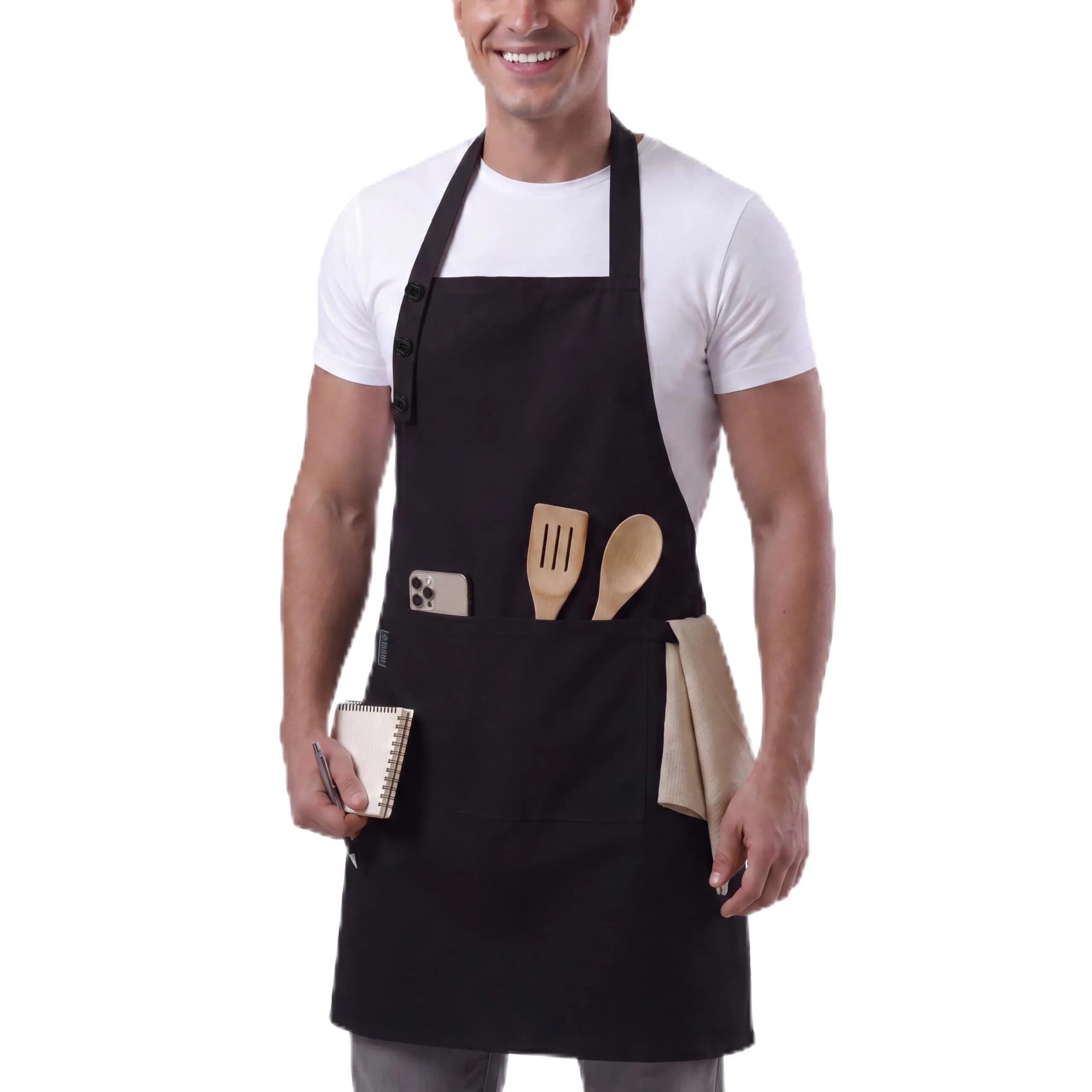 TOSHE Kitchen Apron for Women & Men Waterdrop Resistant, Adjustable Button | Water-Resistant, Adjustable Fit - main product image
