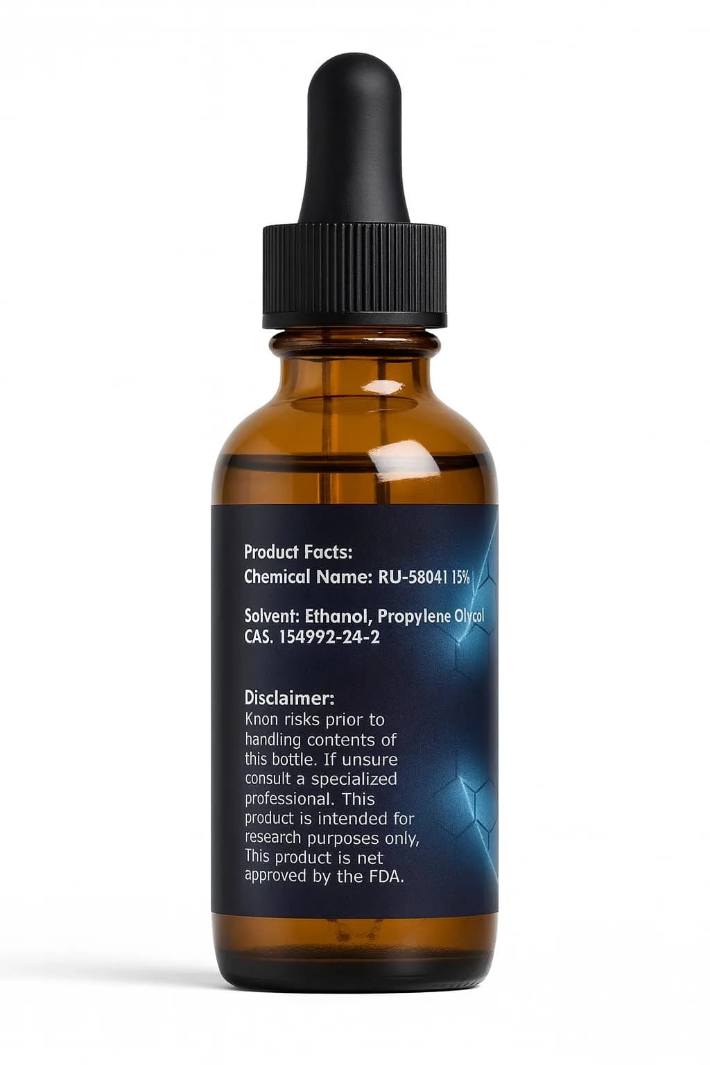 Vantanex RU58841 5% Topical Solution 30ml (1 Fl Oz) | Potent Androgen Receptor Inhibitor for Hair Loss - view 4