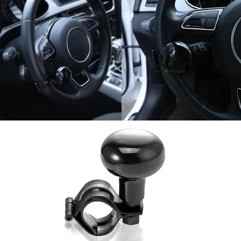 Zento Deals Classic Black Universal Fit Vehicle Steering Wheel Suicide Spinner 15 inches | Premium Quality Power Handles thumbnail 7