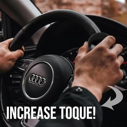 Zento Deals Classic Black Universal Fit Vehicle Steering Wheel Suicide Spinner 15 inches | Premium Quality Power Handles thumbnail 4
