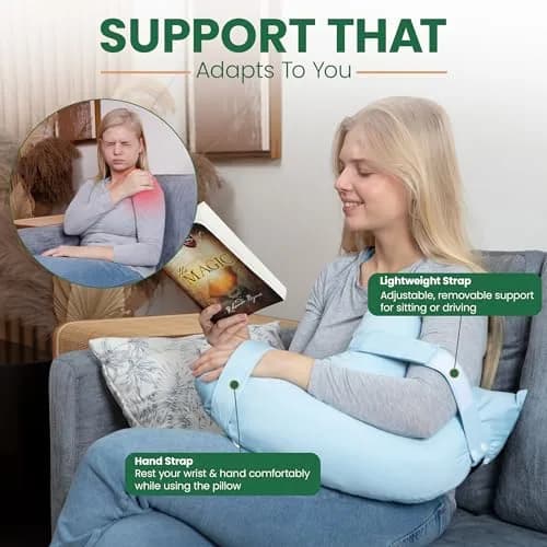 Allersoft Allercool SPJ Pillow for Post Shoulder Surgery Recovery | 33cm (13" L x 4" H x 14" W) thumbnail 4