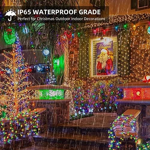 Tcamp 164ft 500 LED Color Changing Christmas Lights | Warm White & Multicolor, 500 LEDs thumbnail 7