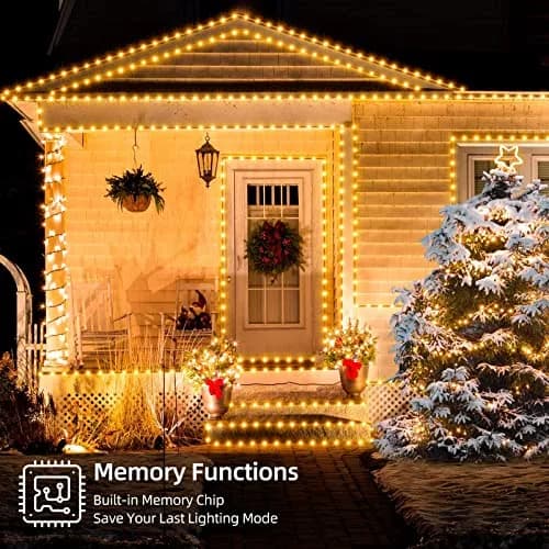 Tcamp 164ft 500 LED Color Changing Christmas Lights | Warm White & Multicolor, 500 LEDs thumbnail 3