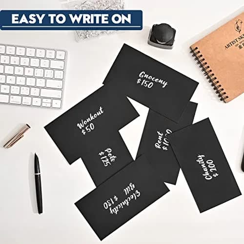 Swesara 200 Pack Cash Envelopes for Budgeting | Large Self-Adhesive Money Envelopes for Cash & Coins thumbnail 4