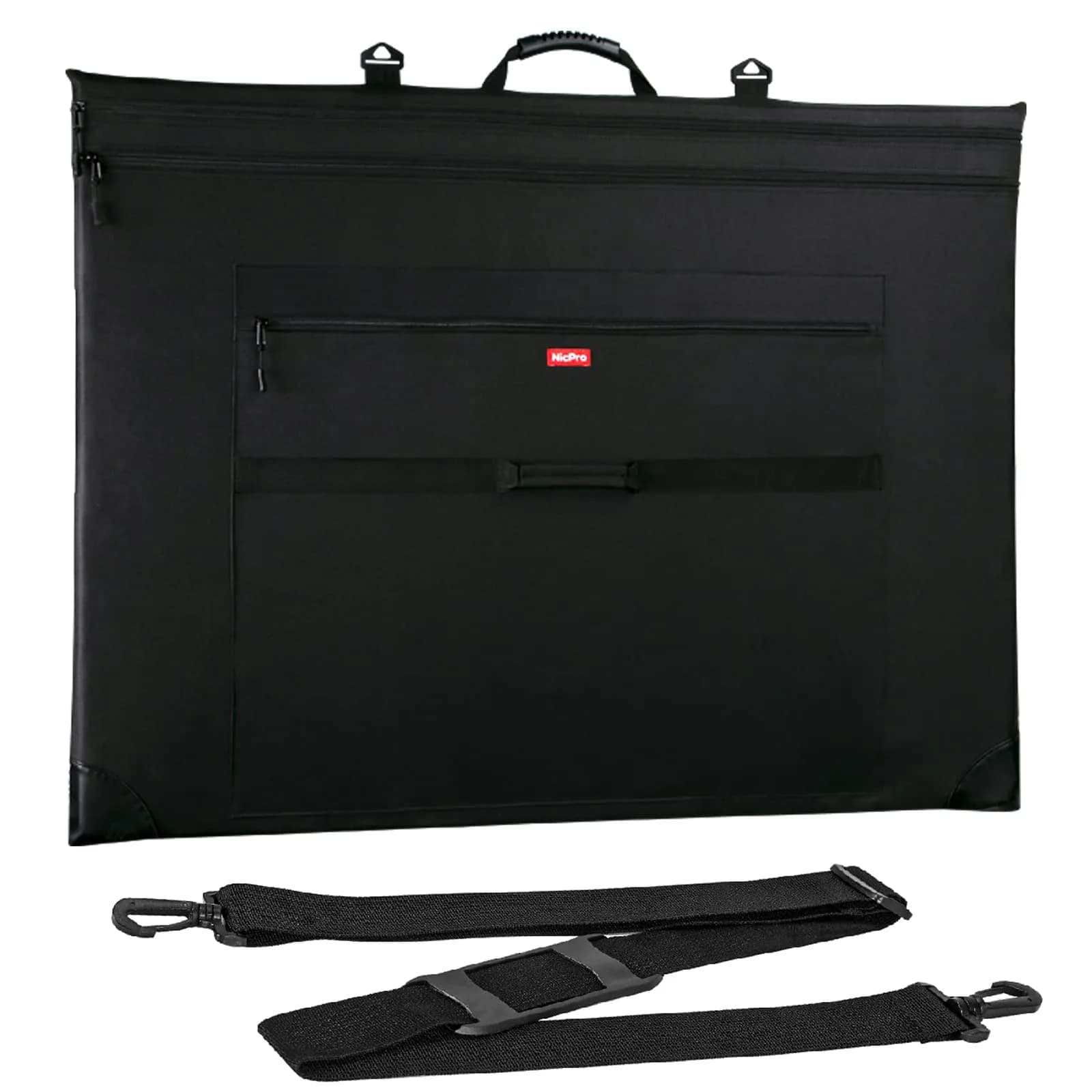 Nicpro Light Weight Art Portfolio Bag, 32x42 Extra Large Art Portfolio Case | Water-Resistant, Collapsible, Durable Nylon