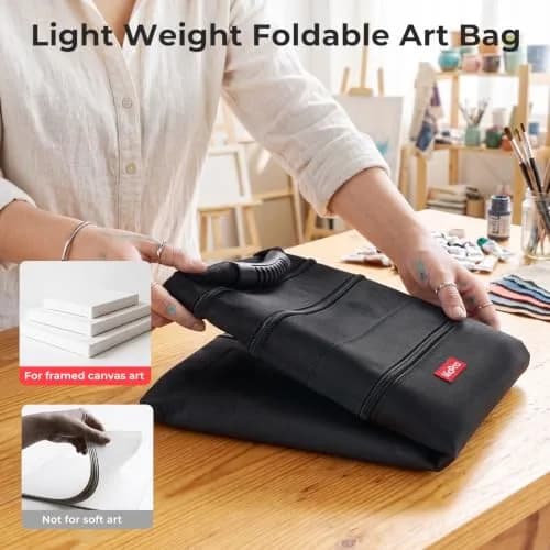 Nicpro Light Weight Art Portfolio Bag, 32x42 Extra Large Art Portfolio Case | Water-Resistant, Collapsible, Durable Nylon thumbnail 8