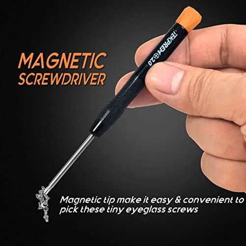 TEKPREM Magnetic Eyeglass Repair Tool Kit with 15 Screws & 10 Nose Pads | Comprehensive Fix for Glasses & Sunglasses thumbnail 5
