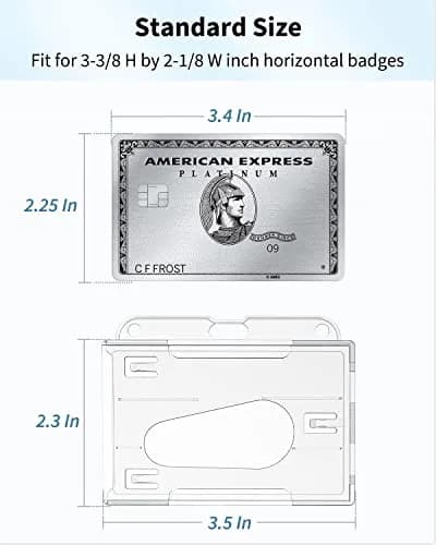 Pawfly Horizontal 2-Card Badge Holder 2 Pack | Clear Polycarbonate, Thumb Slot Access thumbnail 6