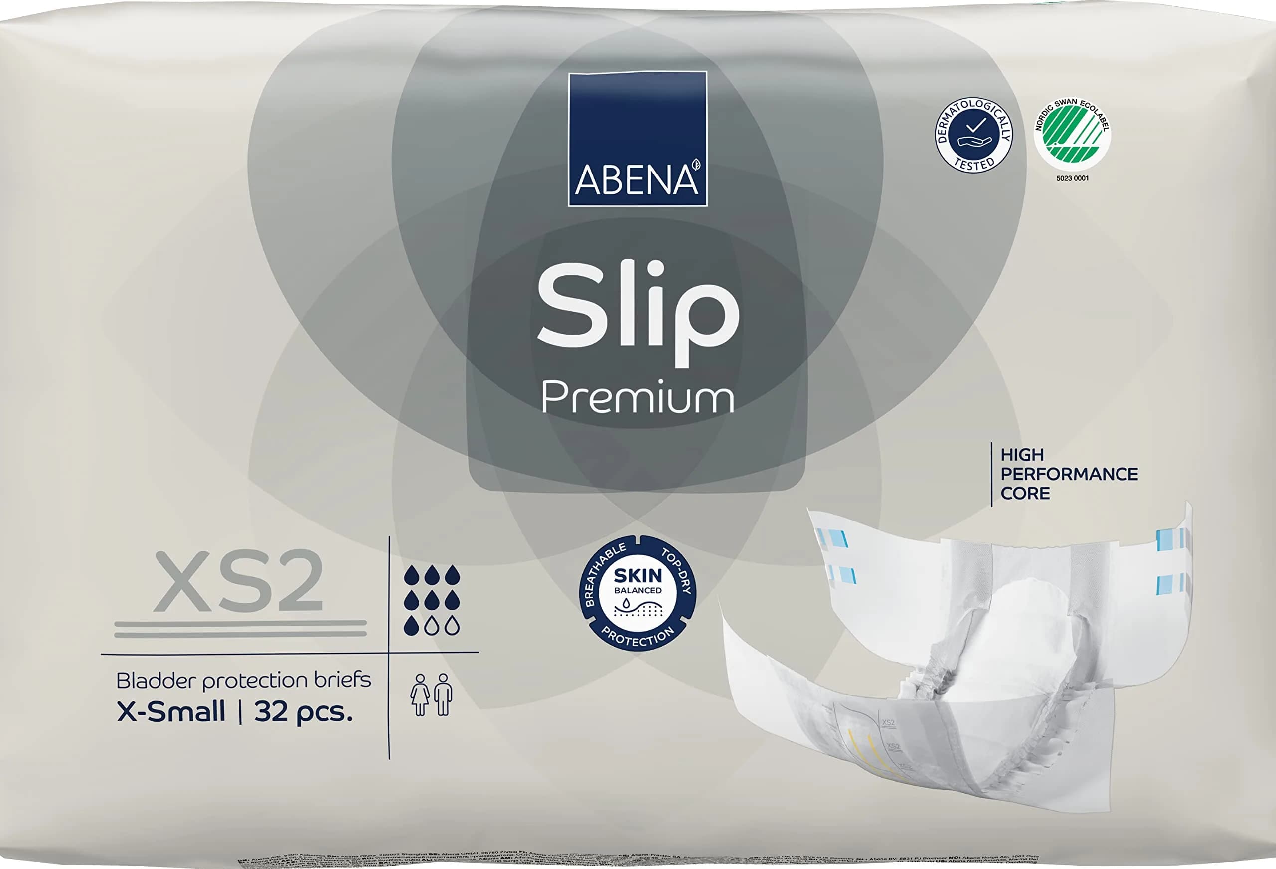 Abena Adult Diapers XS2 | Heavy Absorbency, Breathable, 128 Count