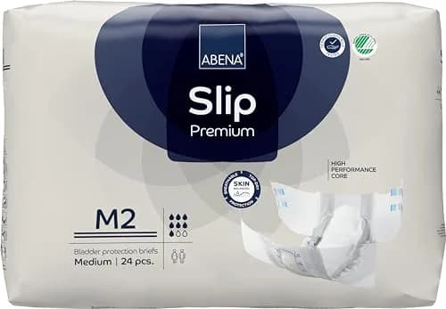 Abena Slip Premium Incontinence Briefs Medium | Level 2, 24 Count, Breathable & Leakproof thumbnail 1