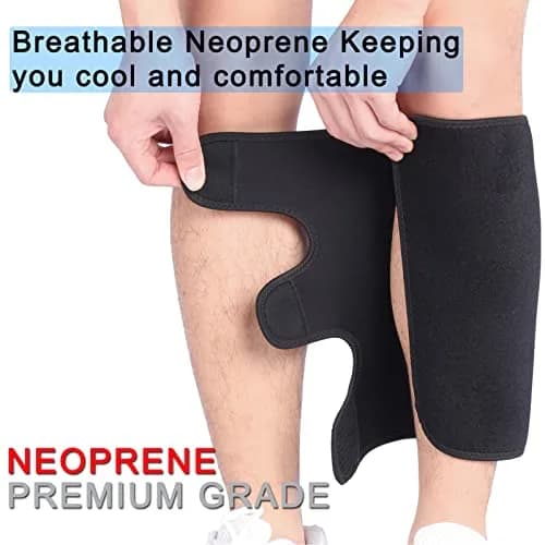 Hobrave Calf Brace Shin 2 Pack Support | Adjustable Compression Wrap for Injury Relief thumbnail 2