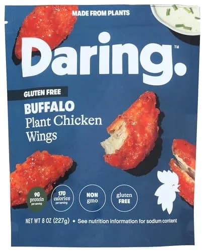 Daring Plant Based Buffalo Chicken Wings 8 OZ | Crispy, Spicy, Protein-Rich thumbnail 1