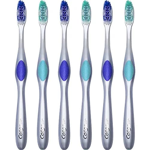 Colgate 360 Enamel Health Sensitive Toothbrush, Compact Head, Extra Soft - Pack of 6 | 48% Softer Bristles for Sensitive Teeth & Gums thumbnail 2