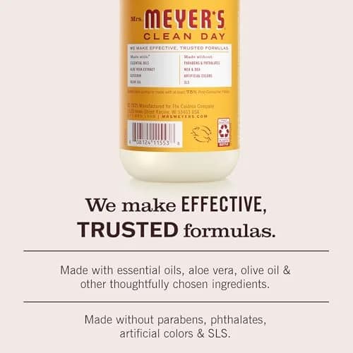 Mrs. Meyer's Clean Day Hand Soap Clementine Scent 375ml (12.5 Fl Oz) | Moisturizing Liquid Soap for Normal Skin thumbnail 4