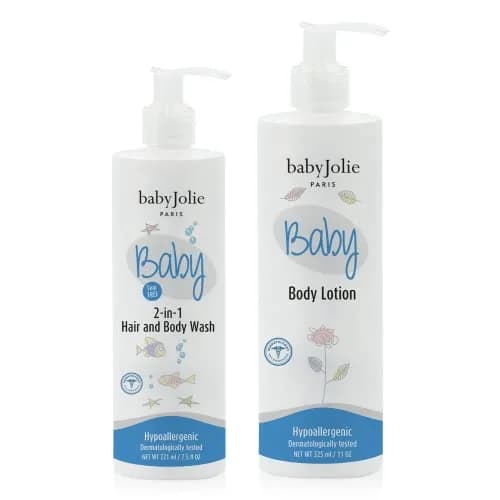 Baby Jolie Baby Bath 2 Pieces Bundle - 1 Body Lotion + 1 2 In 1 Hair And Body Wash | Gentle, Hypoallergenic, for Newborns thumbnail 1