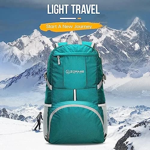 ZOMAKE Lightweight Packable Backpack 35L Water Resistant Foldable Day Pack | Compact, Durable & Ideal for Travel thumbnail 8