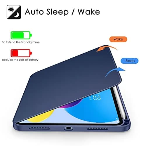 Soke Rotating Case for iPad 11th Gen 2025 & 10th Gen 2022 (A16) 11"/10.9" with Pencil Holder & Stand | Navy Blue thumbnail 6
