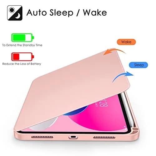 Soke 360 Rotating Case for iPad 10th Gen 10.9" & 11" 2025 (A16) | Rose Gold Folio with Pencil Slot & Auto Sleep/Wake thumbnail 6