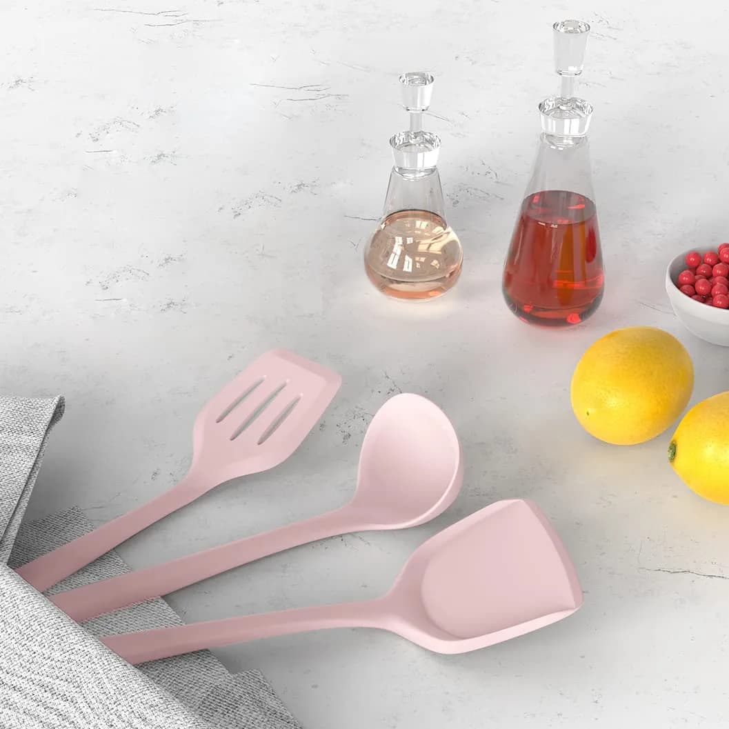 AOTHOD Silicone Cooking Utensils Set - 446°F Heat Resistant Kitchen Gadgets, Pink | Nonstick Friendly, Dishwasher Safe thumbnail 8