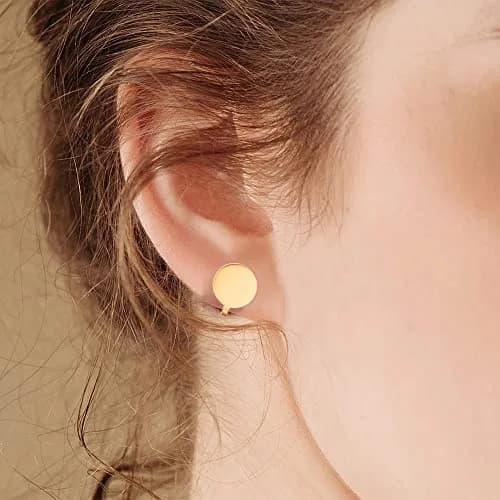 FLYUN 12MM Pressure Earring for Keloids | Non-Pierced Stainless Steel Ear Cuff (15MM, Silver&Black&Gold&Rainbow&Rosegold) thumbnail 7