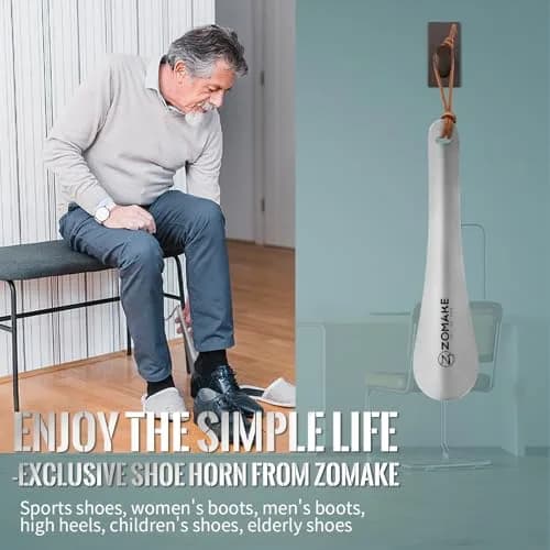 ZOMAKE Metal Shoe Horn Small Travel Shoehorn 18.5 cm (7.3 Inch) | Smooth Rounded Curve for Easy Shoe Entry thumbnail 6