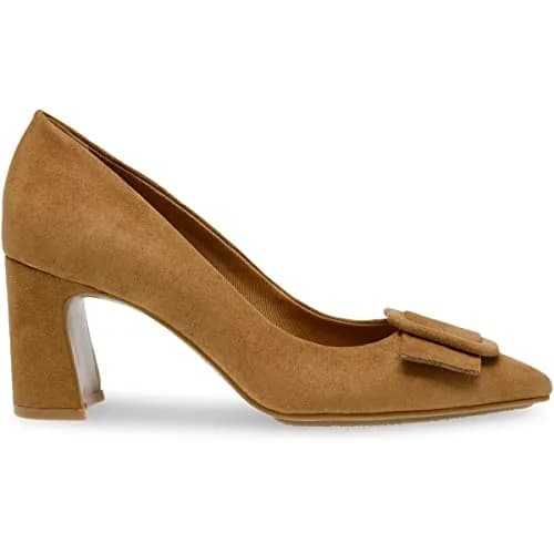 Anne Klein Baretta Heels for Women - 90-Degree Flexibility - Textile Upper - Breathable Textile Lining Sand 8 M | Stylish & Comfortable thumbnail 8