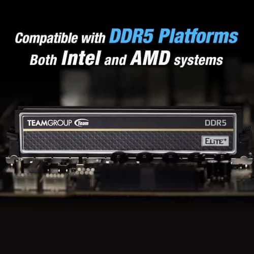 TEAMGROUP Elite Plus DDR5 16GB 6000MHz PC5-48000 CL48 UDIMM Desktop Memory Module Ram (Black) thumbnail 4