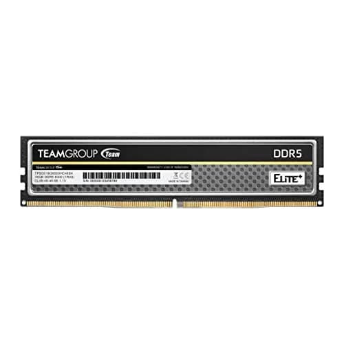 TEAMGROUP Elite Plus DDR5 16GB 6000MHz PC5-48000 CL48 UDIMM Desktop Memory Module Ram (Black) thumbnail 1