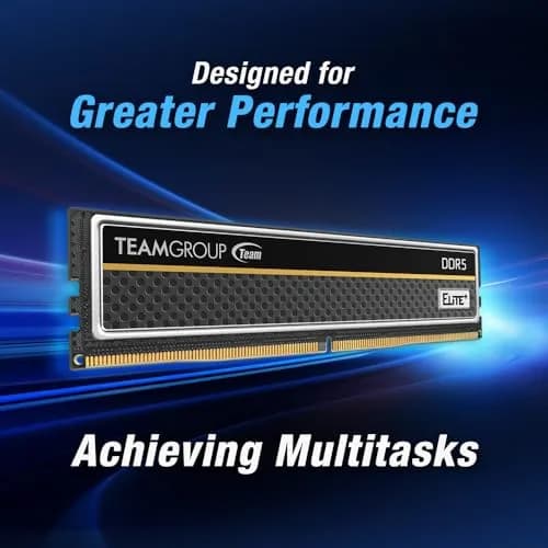 TEAMGROUP Elite Plus DDR5 16GB 6000MHz PC5-48000 CL48 UDIMM Desktop Memory Module Ram (Black) thumbnail 3