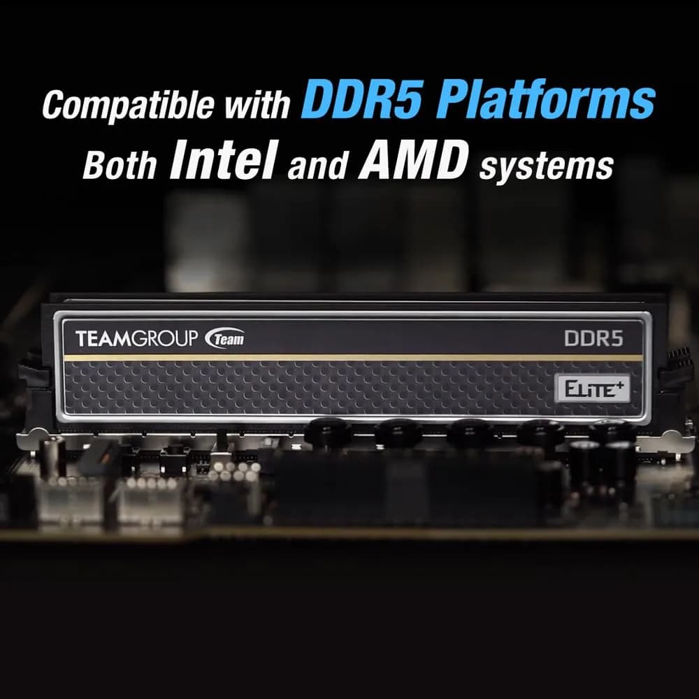 TEAMGROUP Elite Plus DDR5 16GB 6000MHz PC5-48000 CL48 UDIMM Desktop Memory Module Ram (Black) - view 4