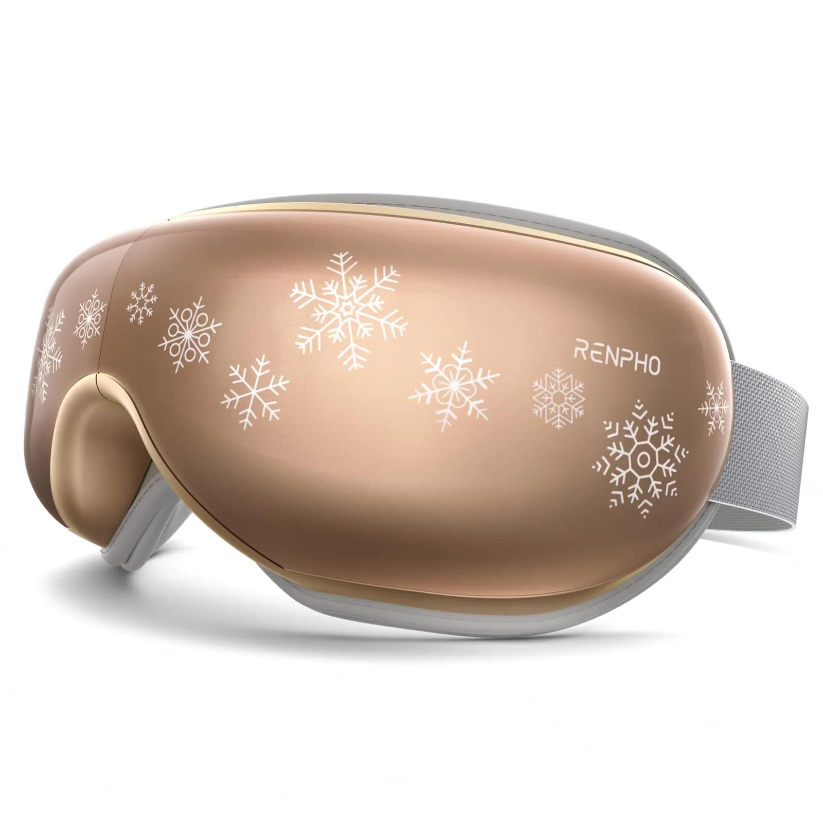 RENPHO Eyeris 1 Eye Massager with Heat | Heated Massage Eye Mask for Tired Eyes & Relaxation — Xmas Gold