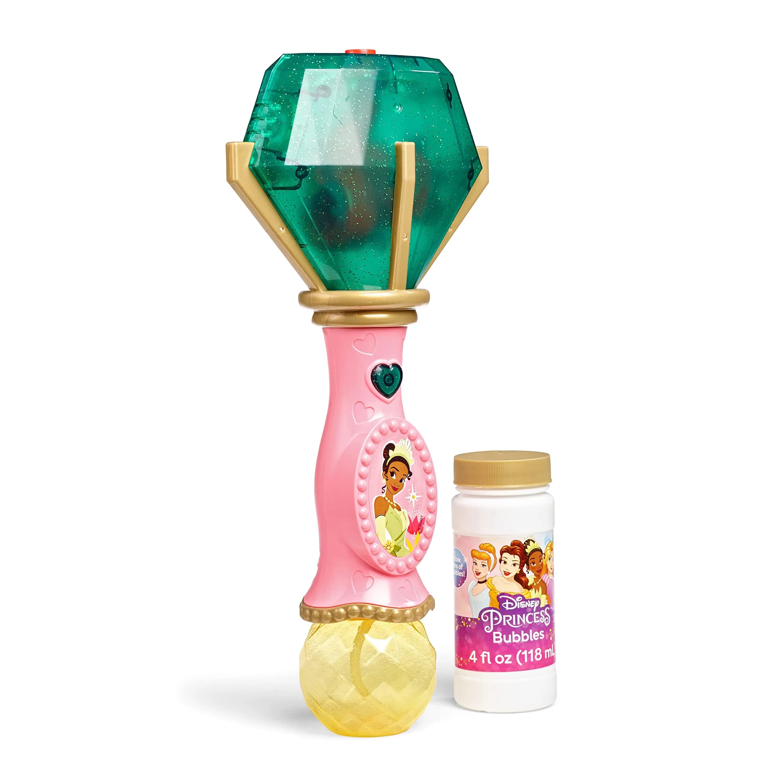 Little Kids Disney Princess Tiana Musical Bubble Wand with Lights & Sound | Educational Toy for Kids 3+ - view 3