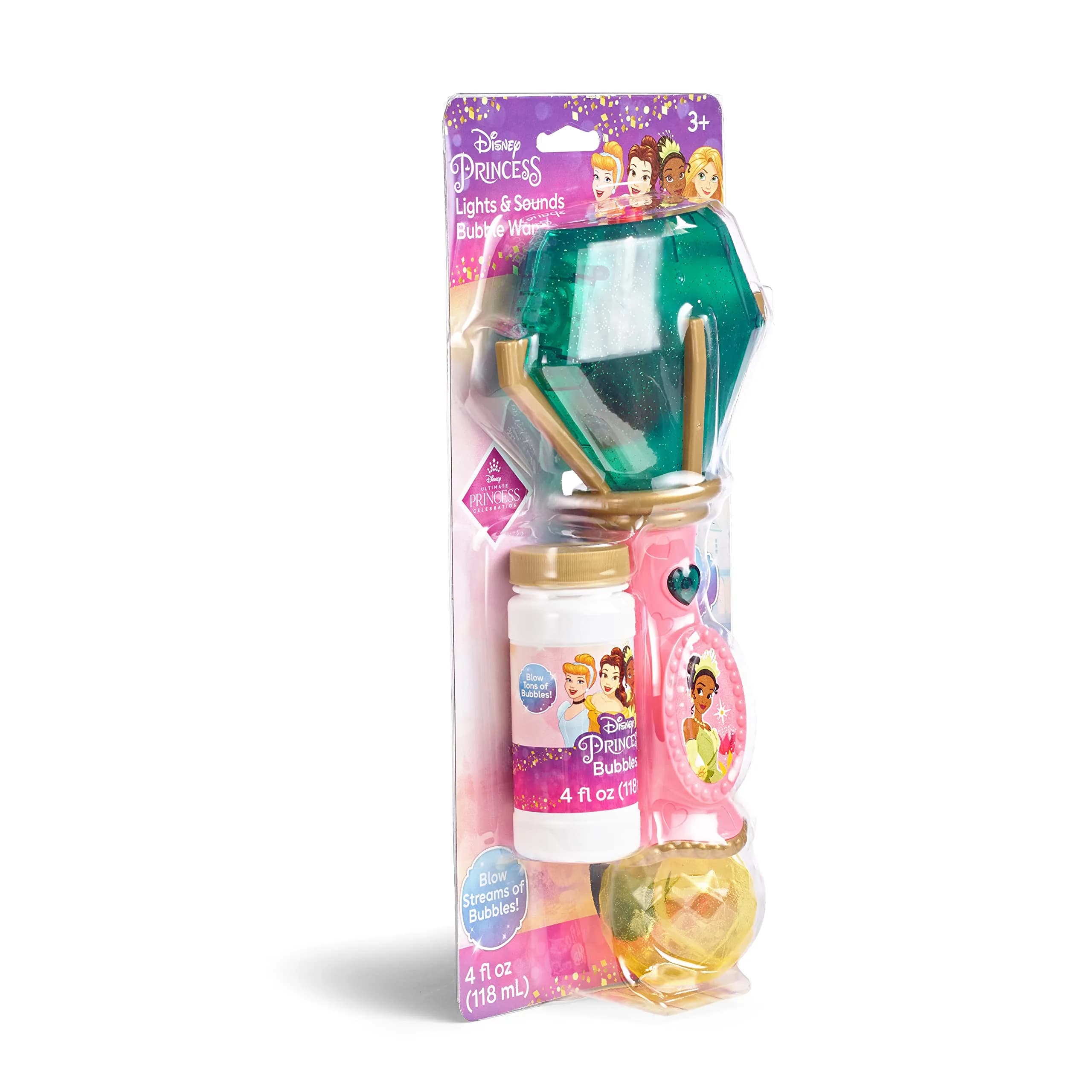 Little Kids Disney Princess Tiana Musical Bubble Wand with Lights & Sound | Educational Toy for Kids 3+ - view 4