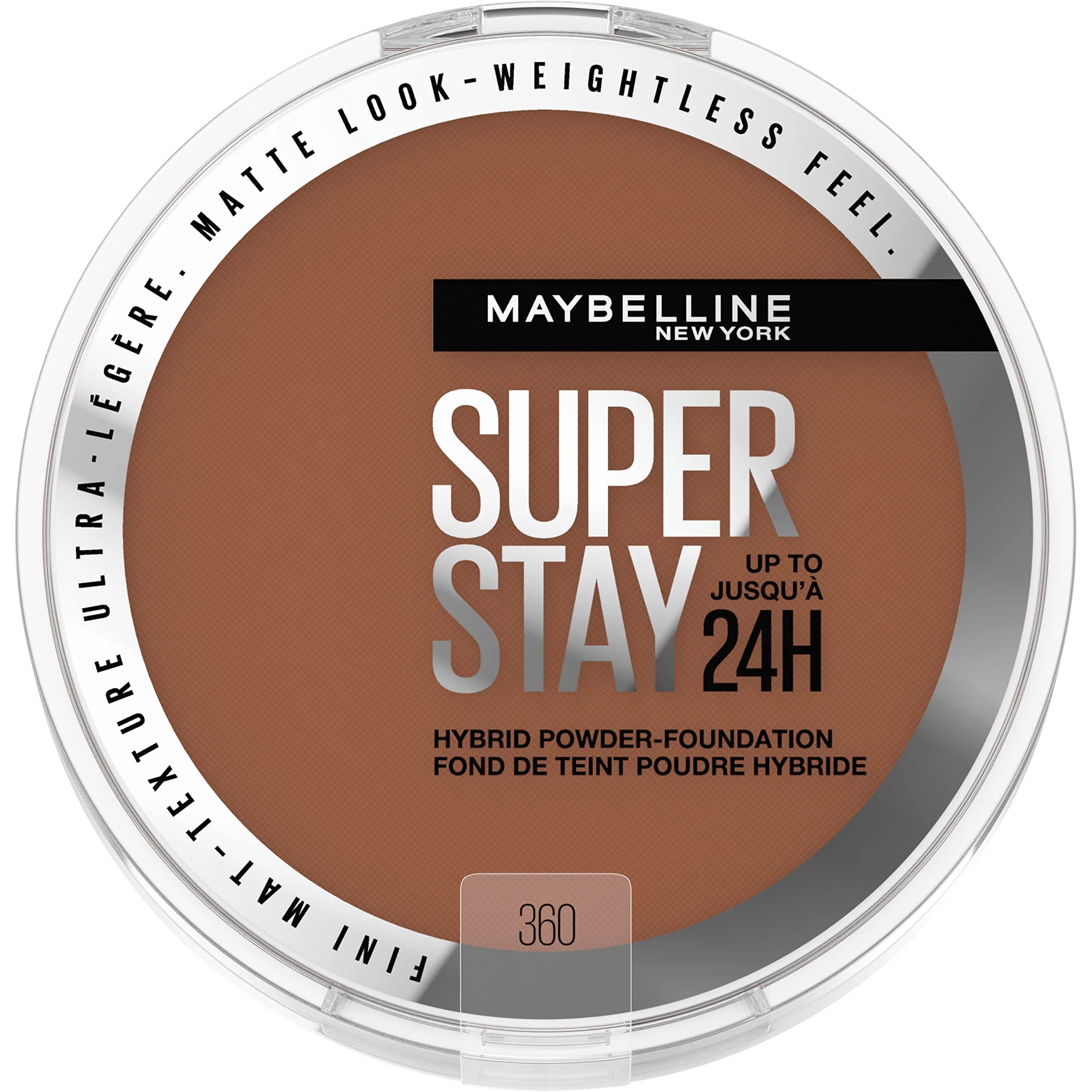 Maybelline Super Stay Powder Foundation 0.2oz | Up to 24HR Matte Finish, Medium-to-Full Coverage, USA Made