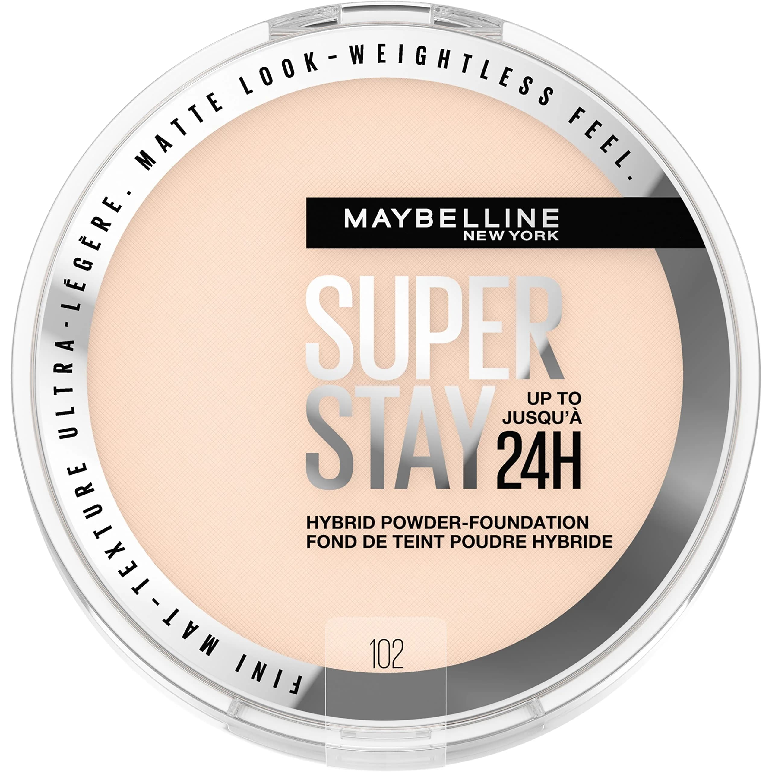Maybelline Super Stay Powder Foundation 0.3oz | 24HR Matte Finish, Full Coverage, USA Made