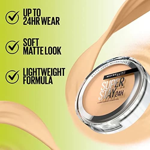 Maybelline Super Stay Powder Foundation 0.3oz | 24HR Matte Finish, Full Coverage, USA Made thumbnail 5